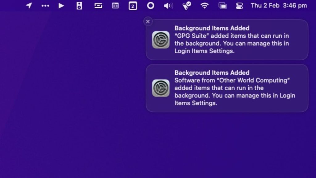 Fix Background Items Added Mac