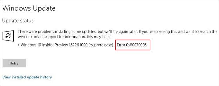 Fix Error 0x80070005