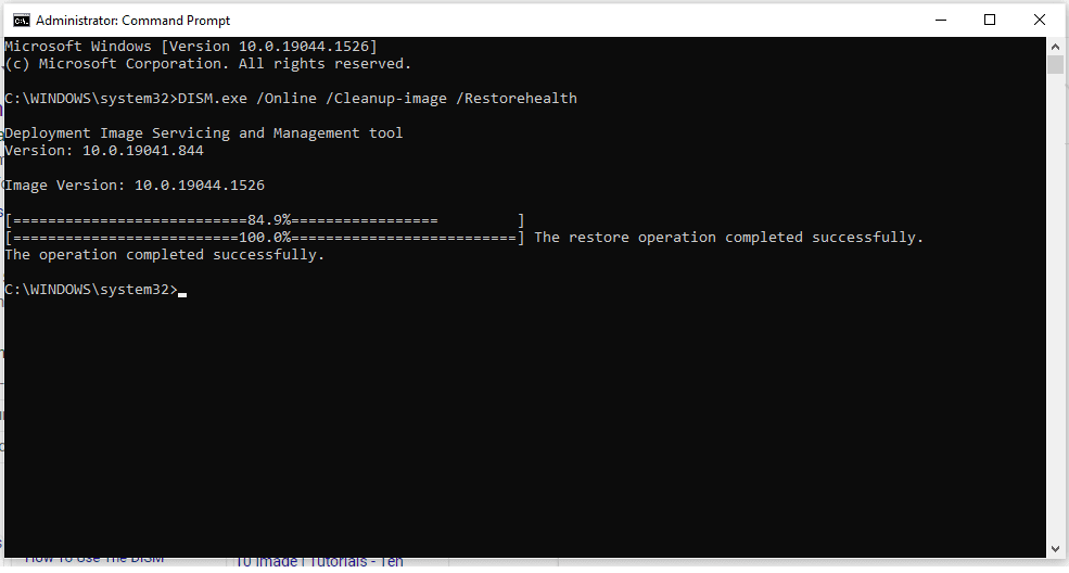DISM :Online :Cleanup-Image :RestoreHealth - arahmod