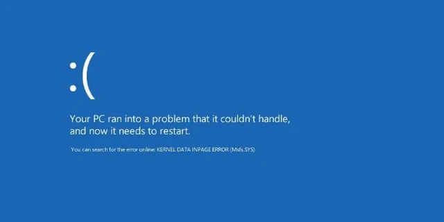 Penyebab KERNEL_DATA_INPAGE_ERROR
