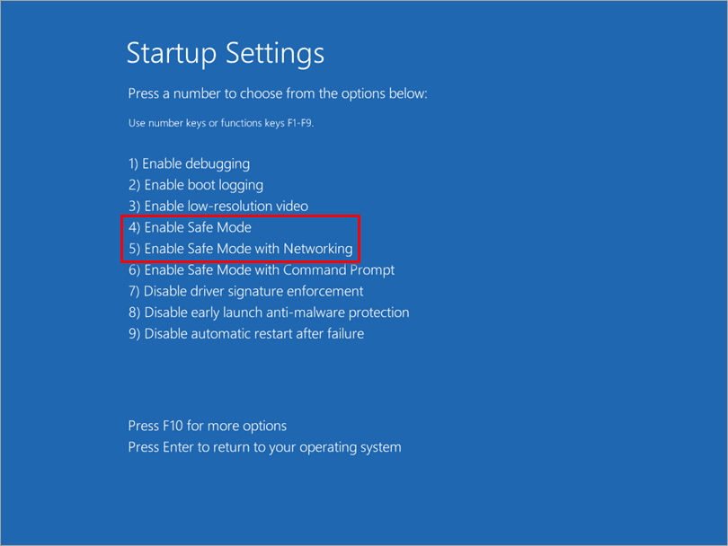 Safe Mode with Networking