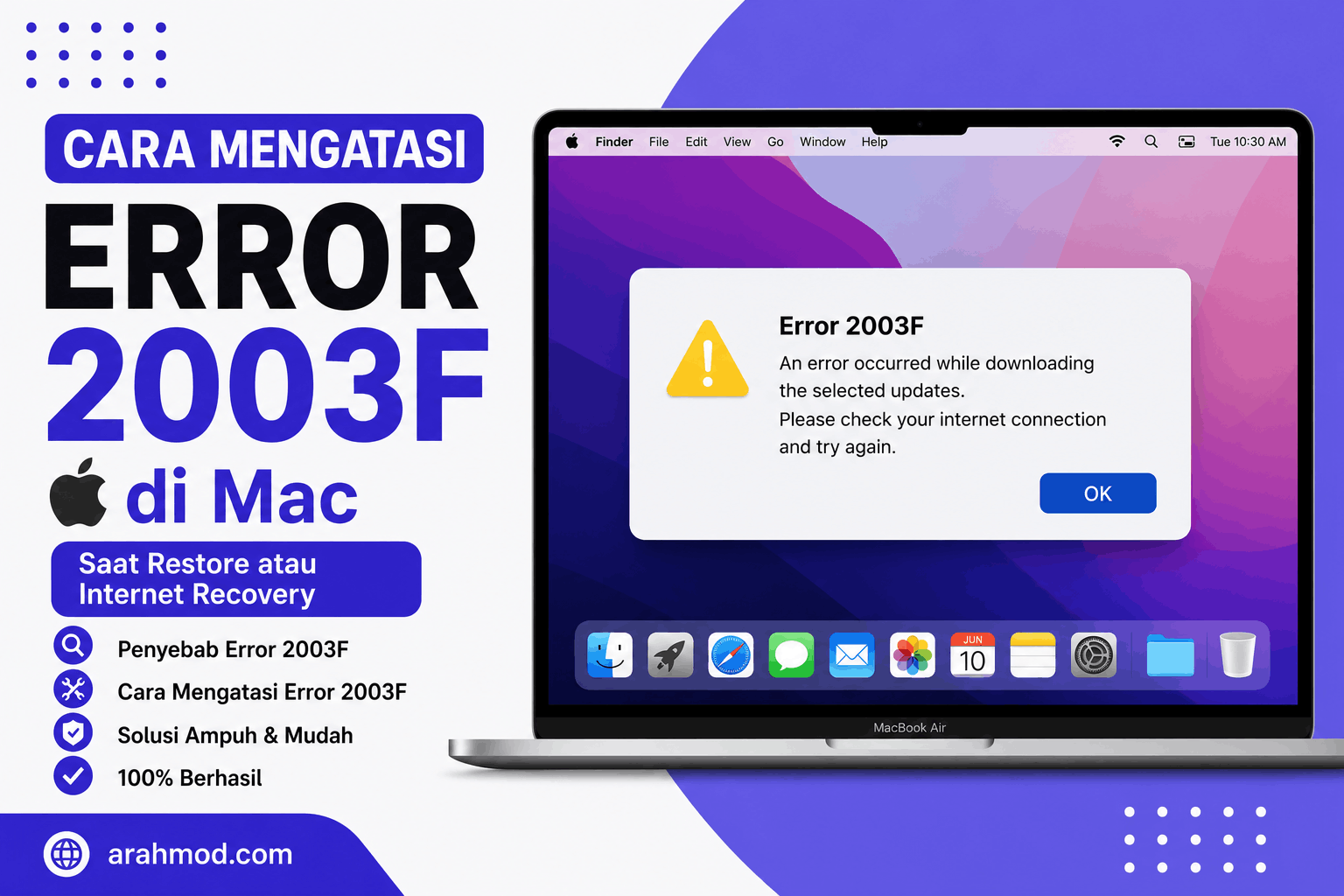 Cara Mengatasi Error 2003F di Mac Saat Restore atau Internet Recovery