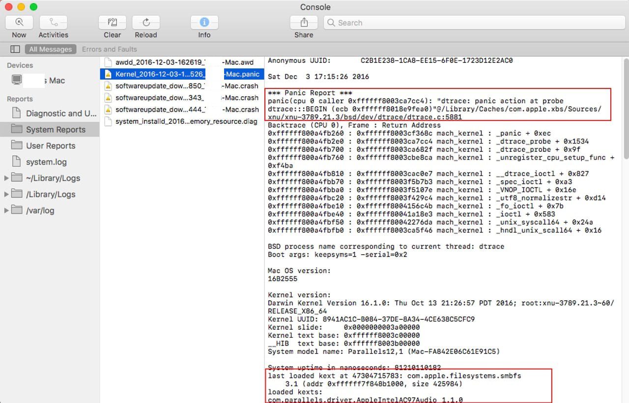 crash reports