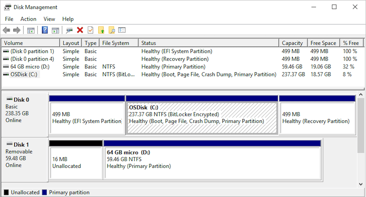 Disk Management microsift