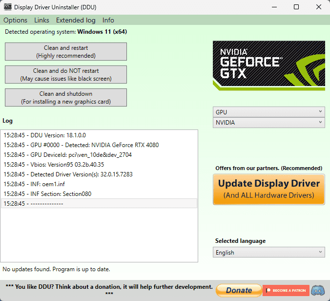 Display Driver Uninstaller (DDU)