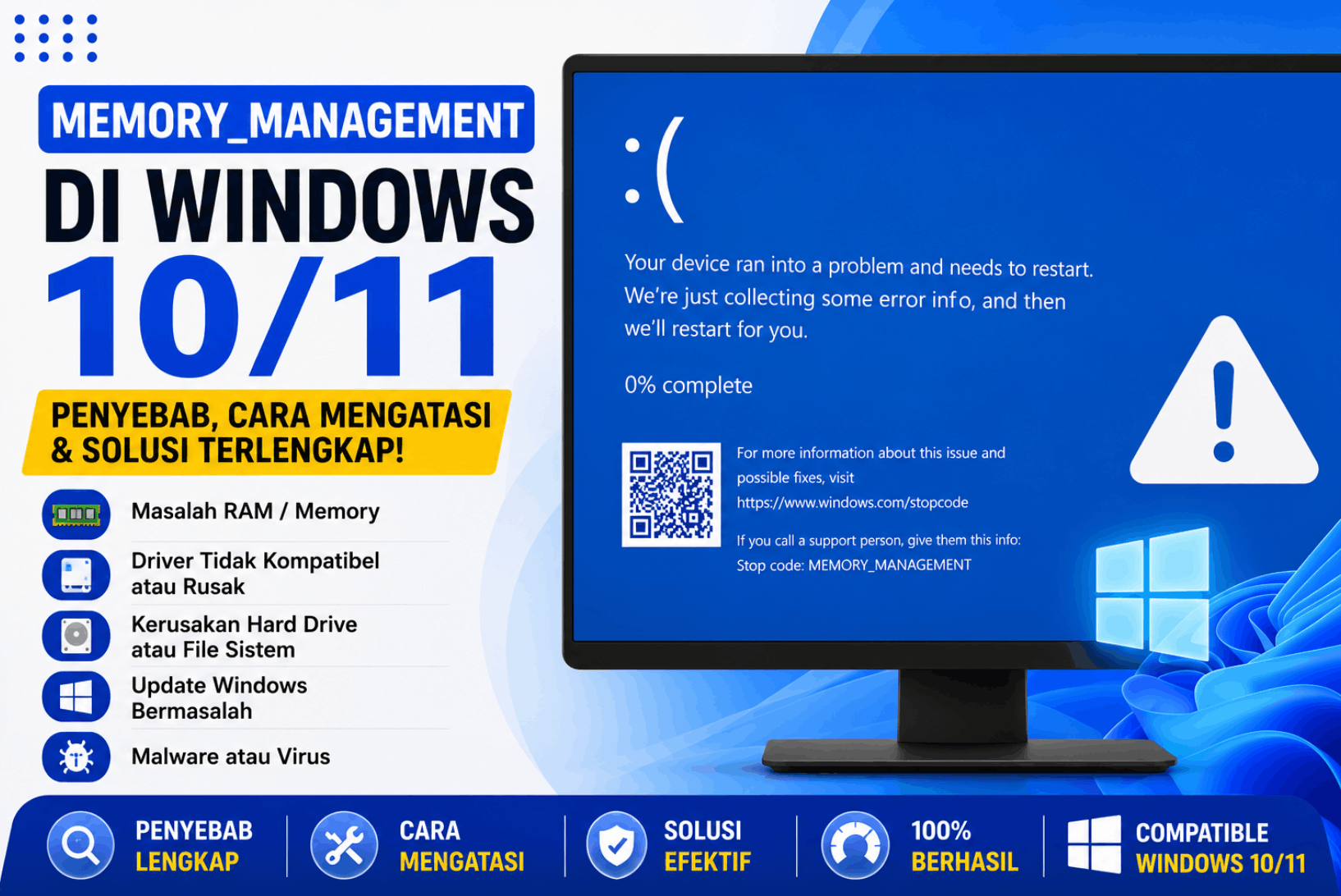 MEMORY_MANAGEMENT di Windows 10:11