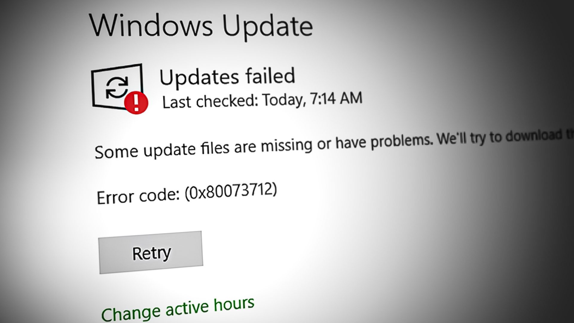 Penyebab Error 0x80073712