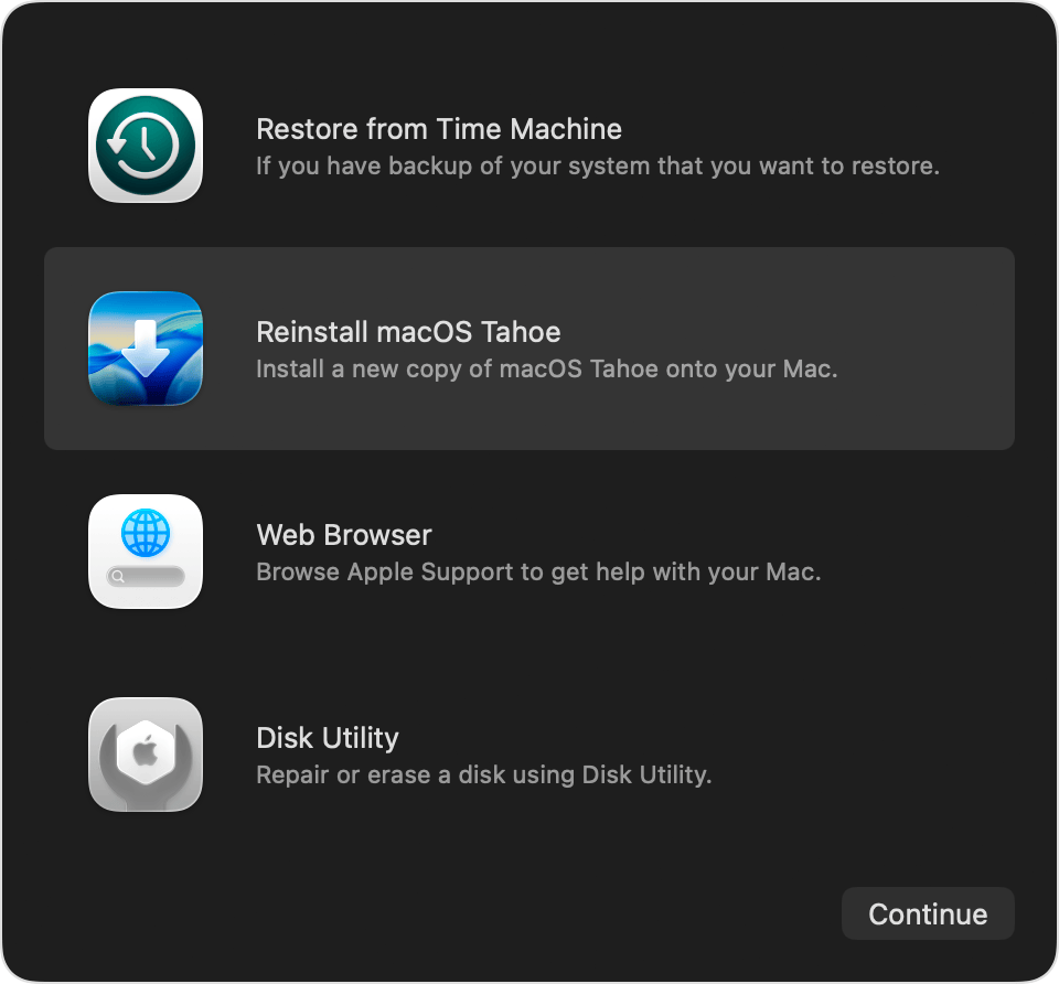 Reinstall macOS