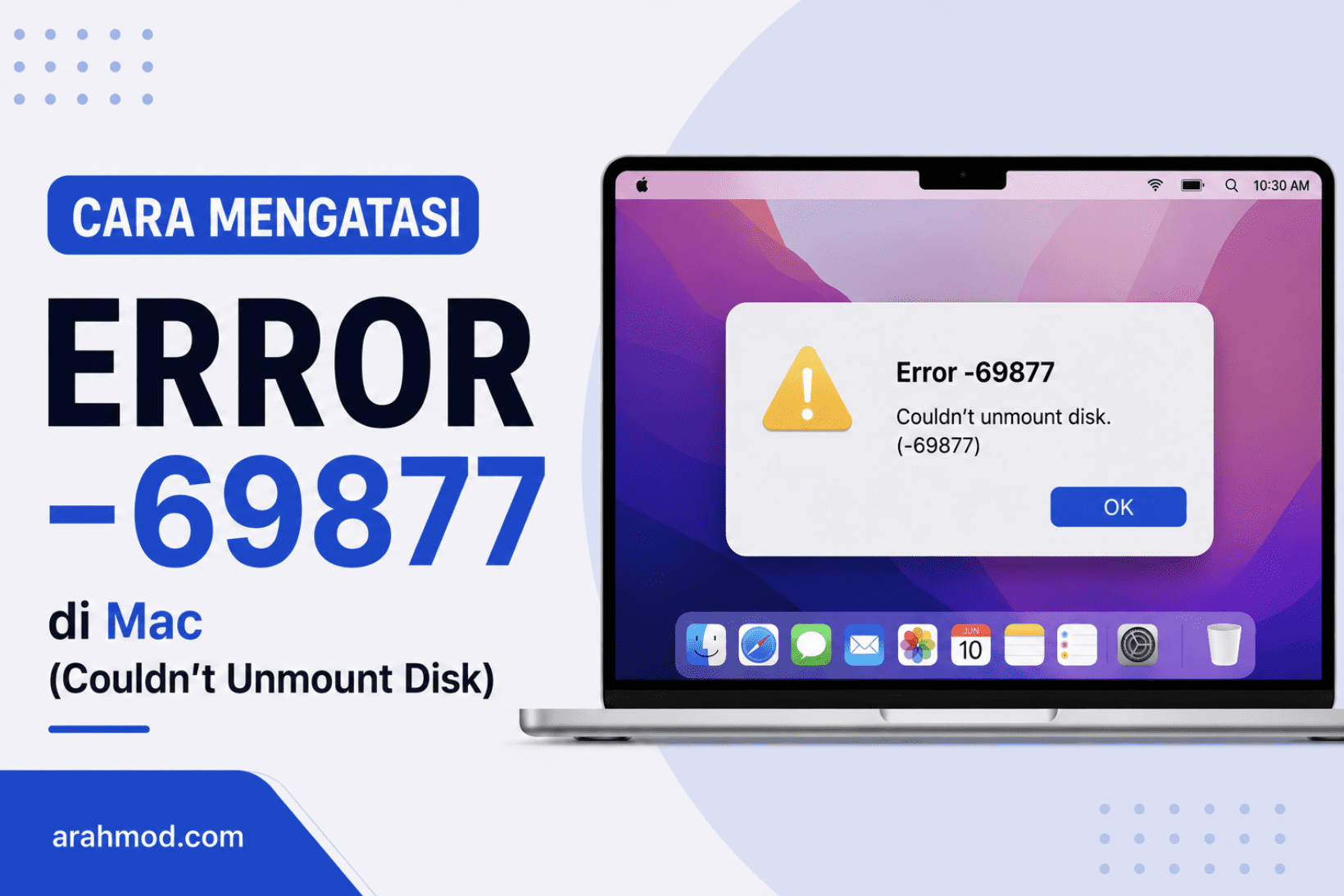 buatkan lagi untuk Cara Mengatasi Error -69877 di Mac (Couldn't Unmount Disk)