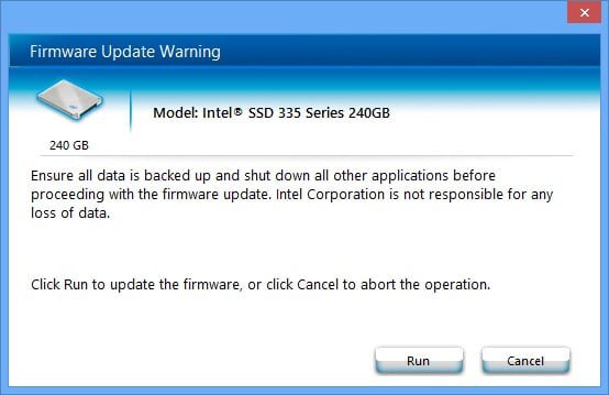 Update Firmware SSD